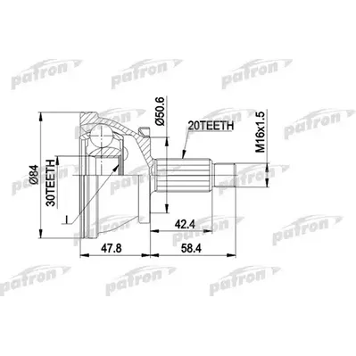 ШРУС наружн к-кт SKODA: FABIA 99 -, FABIA Combi 00 -, F PATRON PCV1403