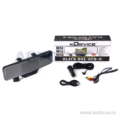 Зеркало с видеорегистратором xDEVICE Black Box-60M-B, громкая связь, монитор 4,3