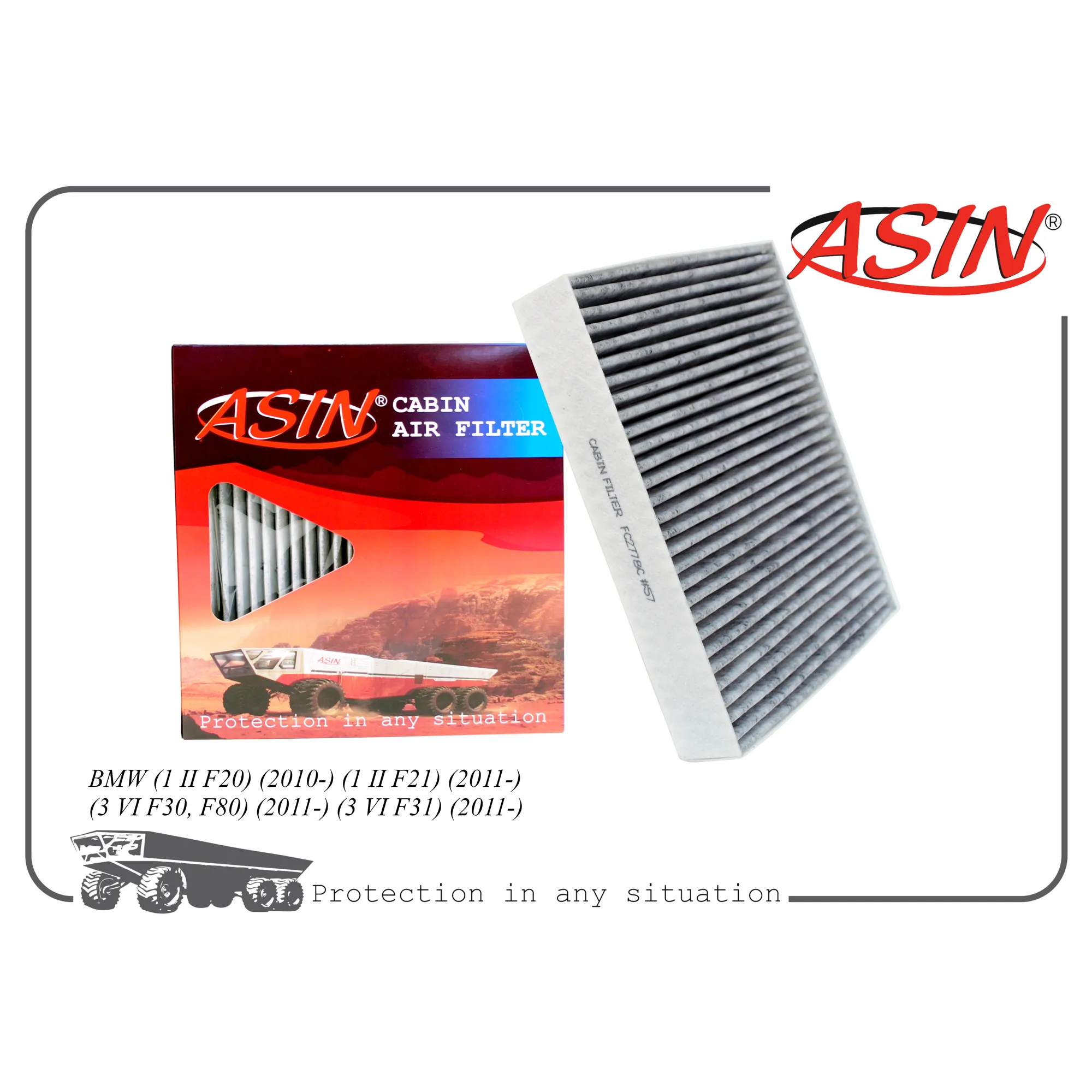 Фильтр салонный 64119237555/ASIN.FC2778C (угольный) ASIN ASIN ASIN.FC2778C