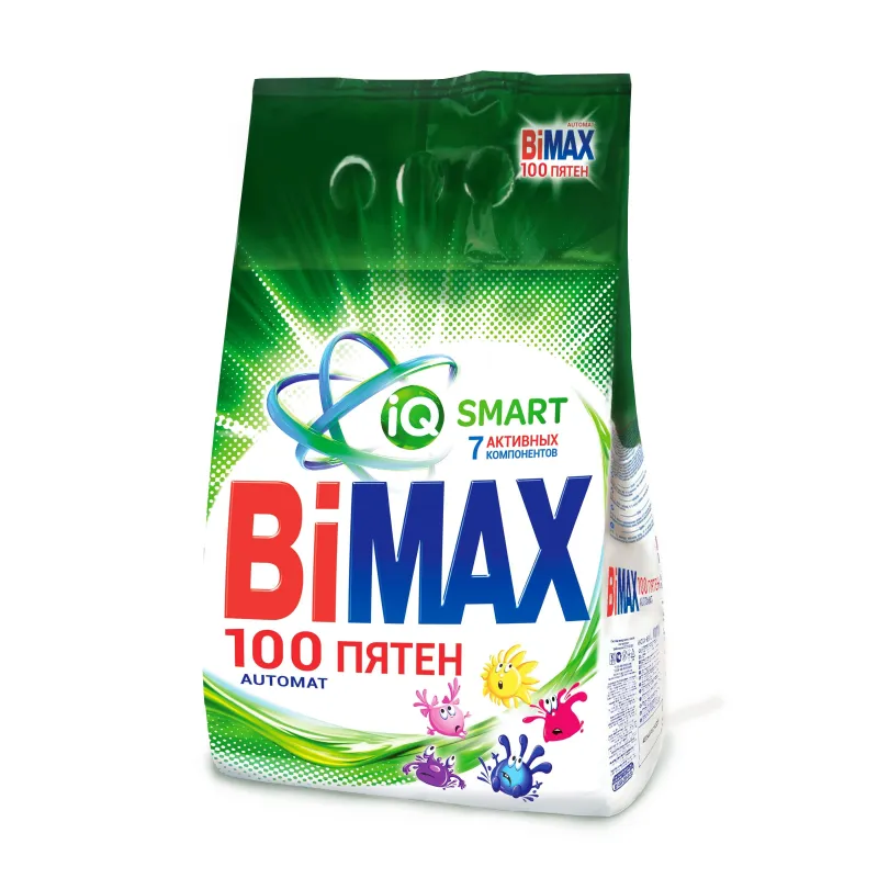 Порошок стиральный BiMax 100 пятен автомат 3 кг 394531