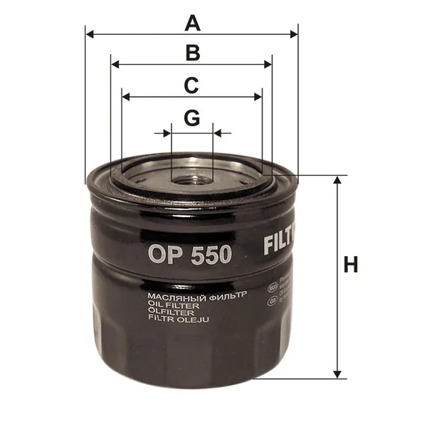 Фильтр масляный FILTRON OP550