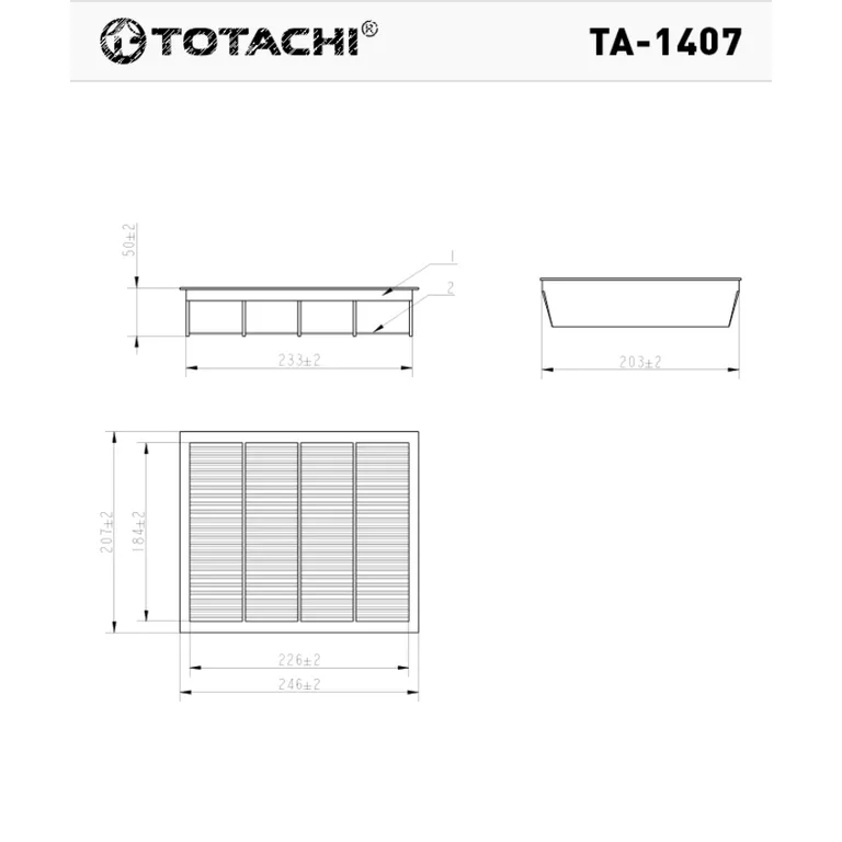 Фильтр воздушный TOTACHI TA-1407 A-173 17801-46060 TOTACHI TA-1407