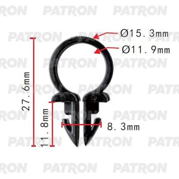 Держатель трубок электропроводки пластмассовый PATRON P37-2039