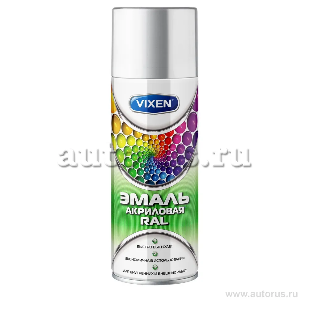 Эмаль акриловая VIXEN RAL, светло-серый (RAL 7035), аэрозоль 520 мл VX-37035