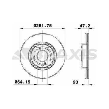Диск тормозной BRAXIS AE0404
