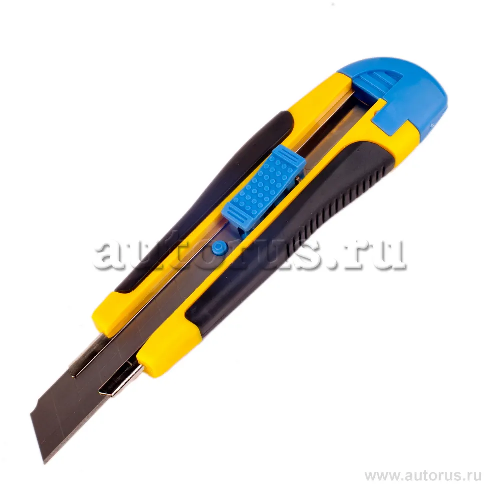 Нож с выдвижным лезвием 18 мм металлическая направляющая TOYA 76182