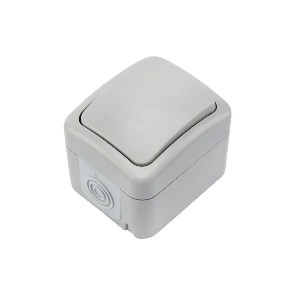 Выключатель одноклавишный Mini OG IP54, о/у, серый KRANZ Kranz KR-78-0835