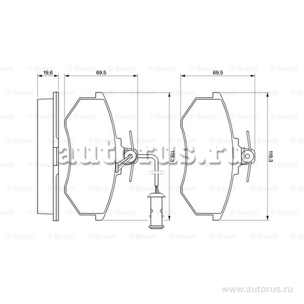Колодки торм. BOSCH 0986466693