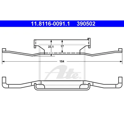 Пружина суппорта BMW E24/28/30 ATE 11.8116-0091.1