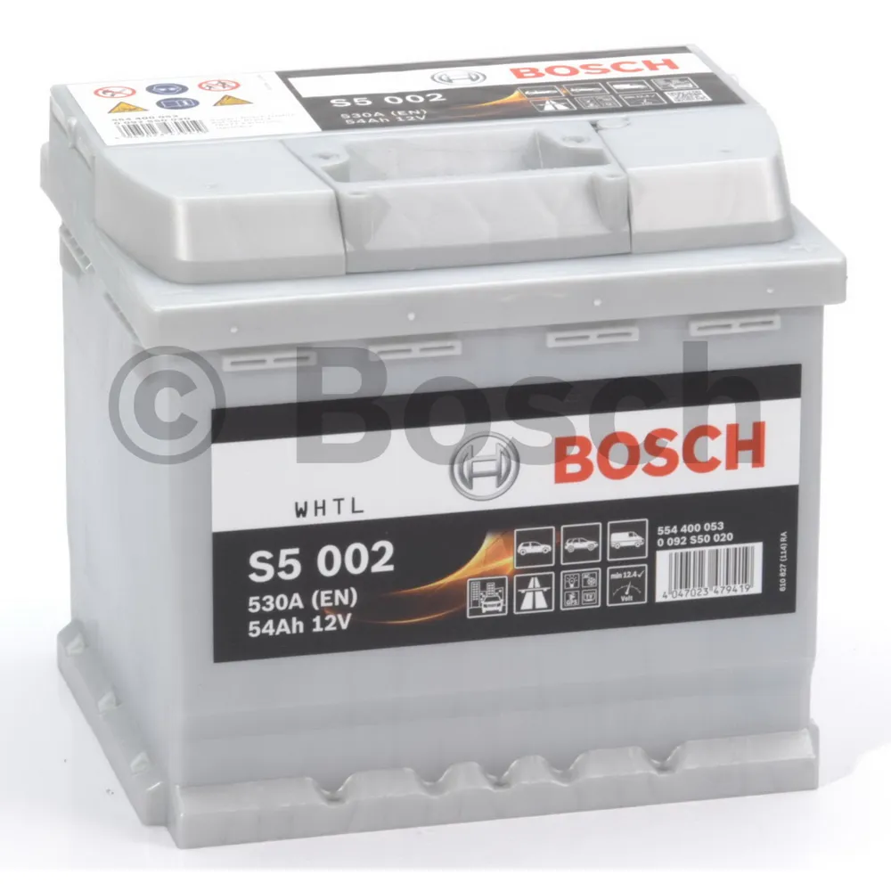 Аккумулятор BOSCH Silver Plus 54 А/ч обратная R+ 207x175x190 EN530 А