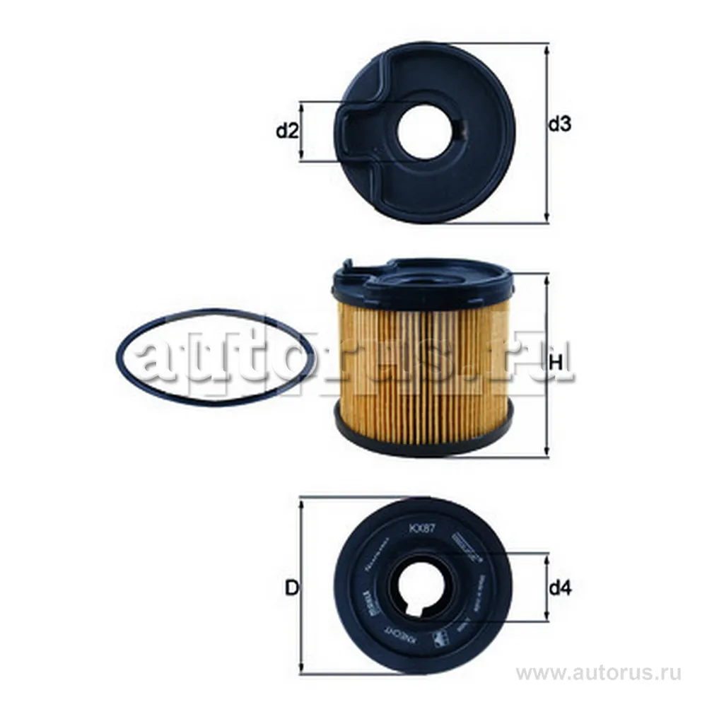 Фильтр топливный KNECHT/MAHLE KX87D