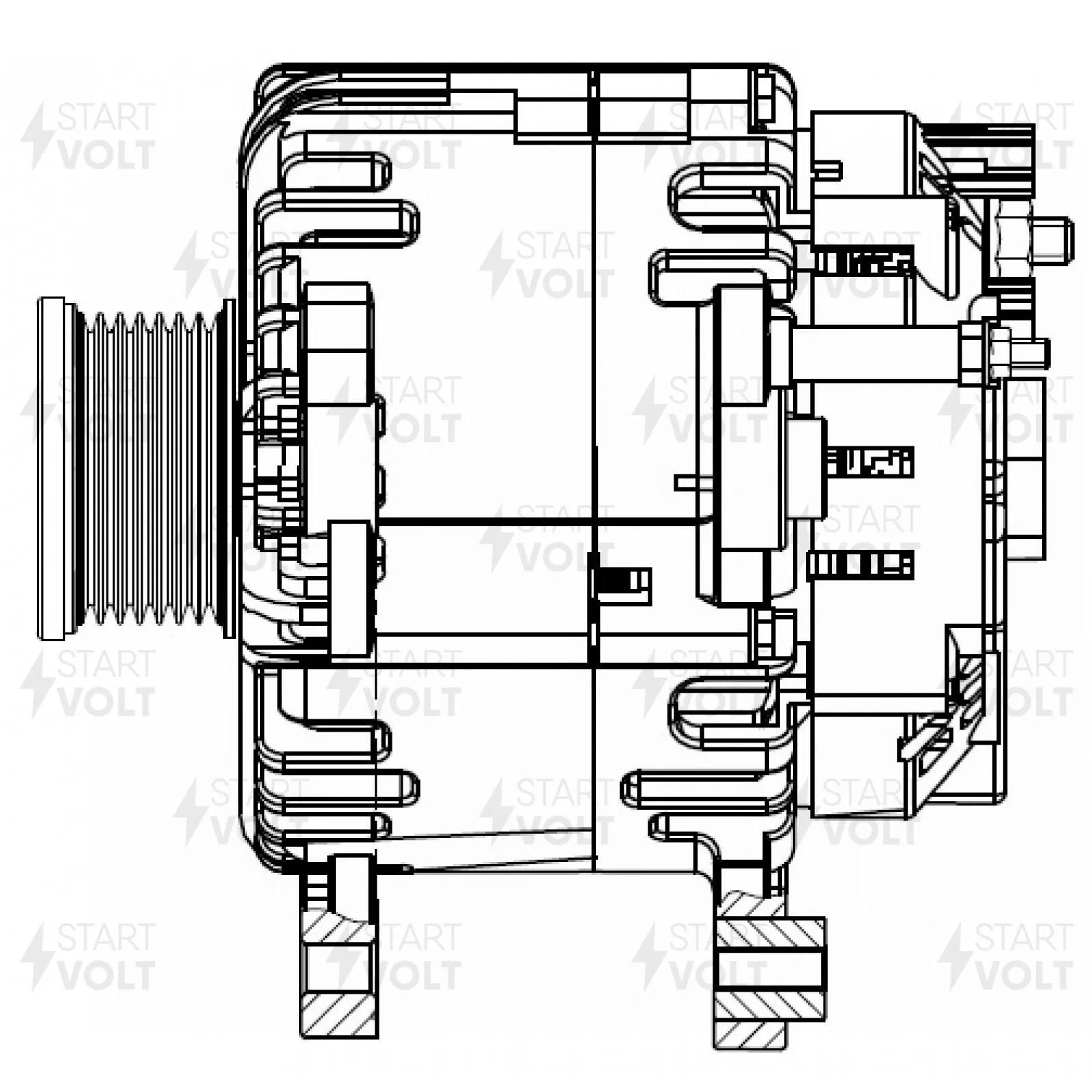 Генератор для а/м VAG TOUAREG (10-) 3.6FSI 180A STARTVOLT LG 1815