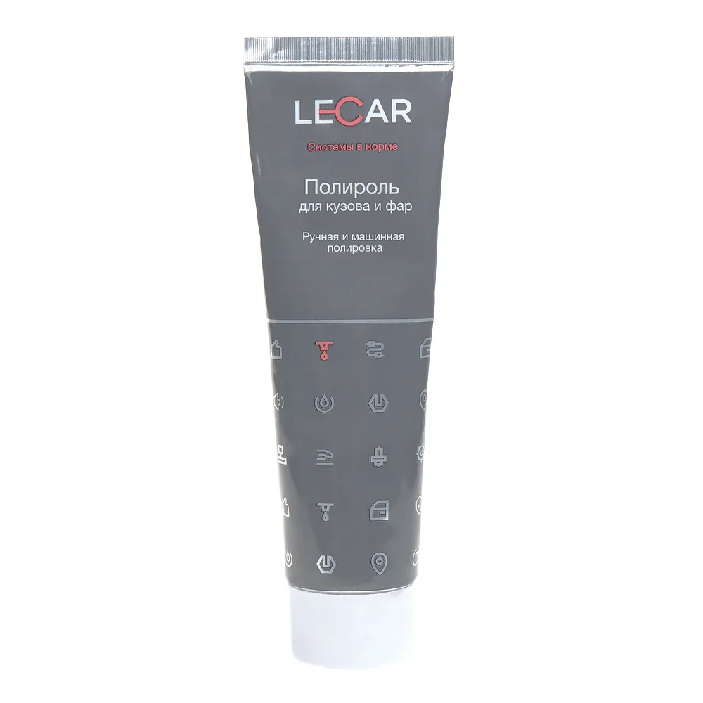 Полироль для кузова и фар LECAR, туба, 100 мл. LECAR LECAR000032311
