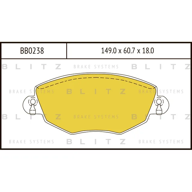 Колодки тормозные дисковые передние FORD Mondeo 00-> BLITZ BB0238