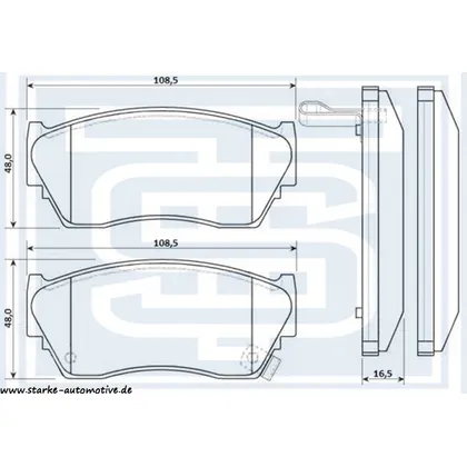 Колодки тормозные перед. NISSAN SUNNY III (N14) STARKE 179-834