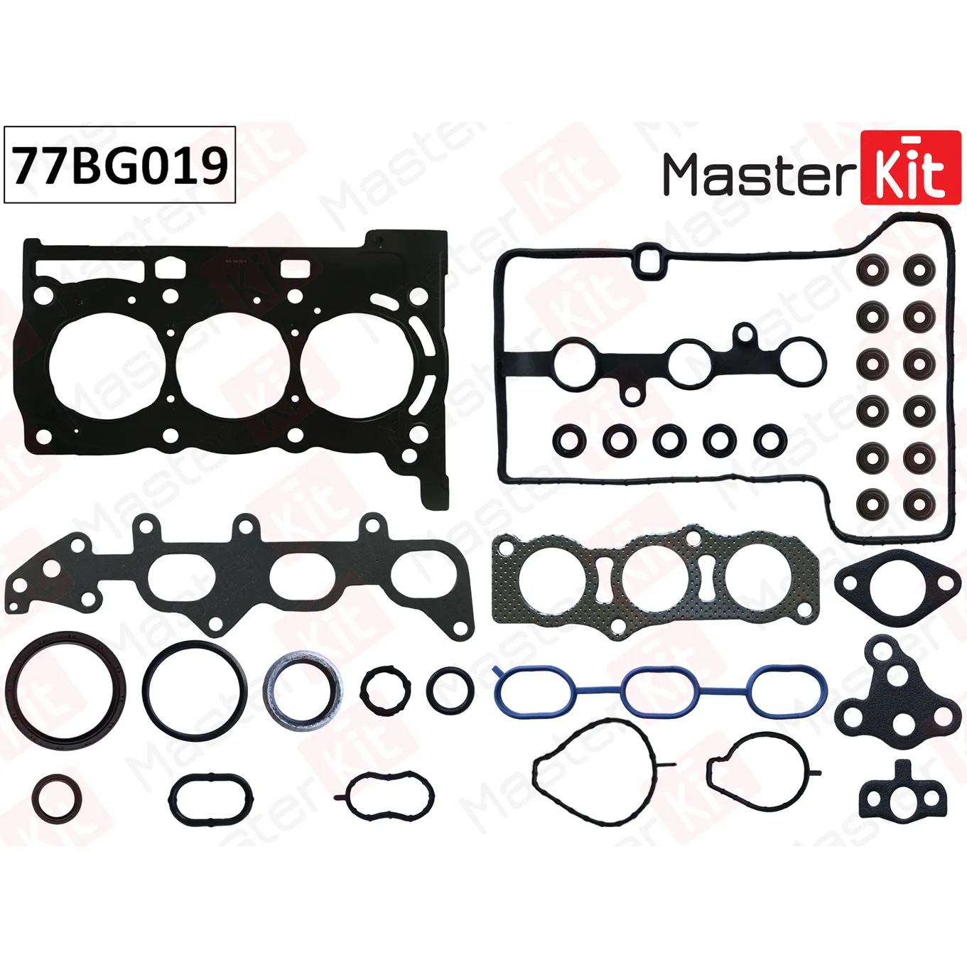 Полный комплект прокладок ДВС Toyota AYGO,YARIS 1.0 VVT-I 1KR-FE 05- MASTERKIT 77BG019