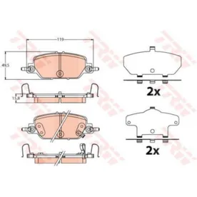 Колодки зад.HONDA CR-V V 17 TRW GDB2217