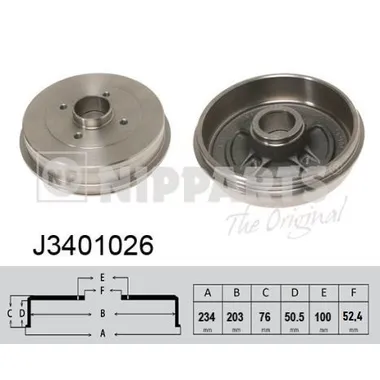 Барабан торм. Nissan note (db4340)
