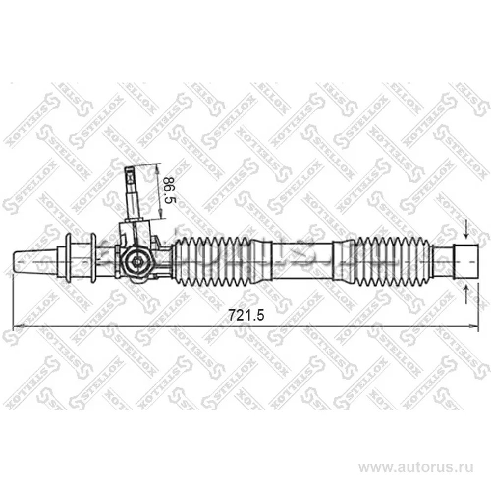 Рейка рулевая мех. без рулевых тяг Opel STELLOX 0035019_SX
