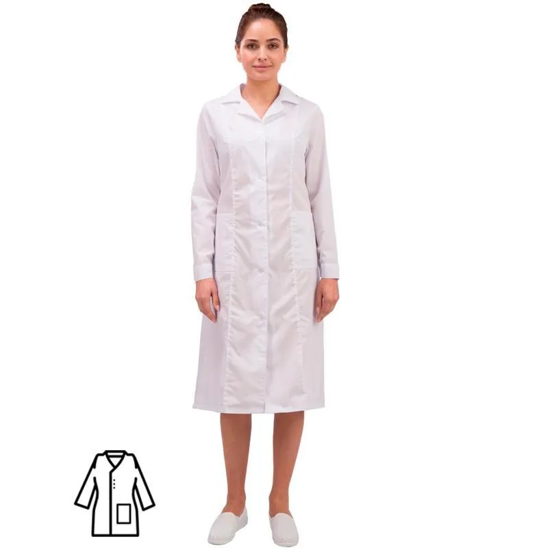 Халат медицинский жен. Медик/м04-ХЛ цв.бел. (р.60-62) р.158-164 156087