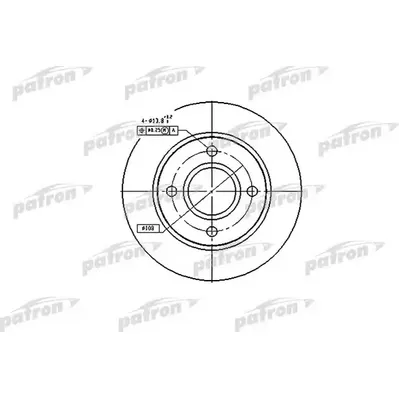Диск тормозной передний FORD: FIESTA III 89-95, FIESTA IV 95-02, FI PATRON PBD2752