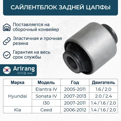 Сайленблок кулака поворотного заднего ARIRANG ARG12-1301