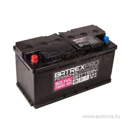 Аккумулятор BATREX STANDART 90 А/ч прямая L+ EN 780A, 353x175x190 6СТ-90.1 6CT-90.1 VL