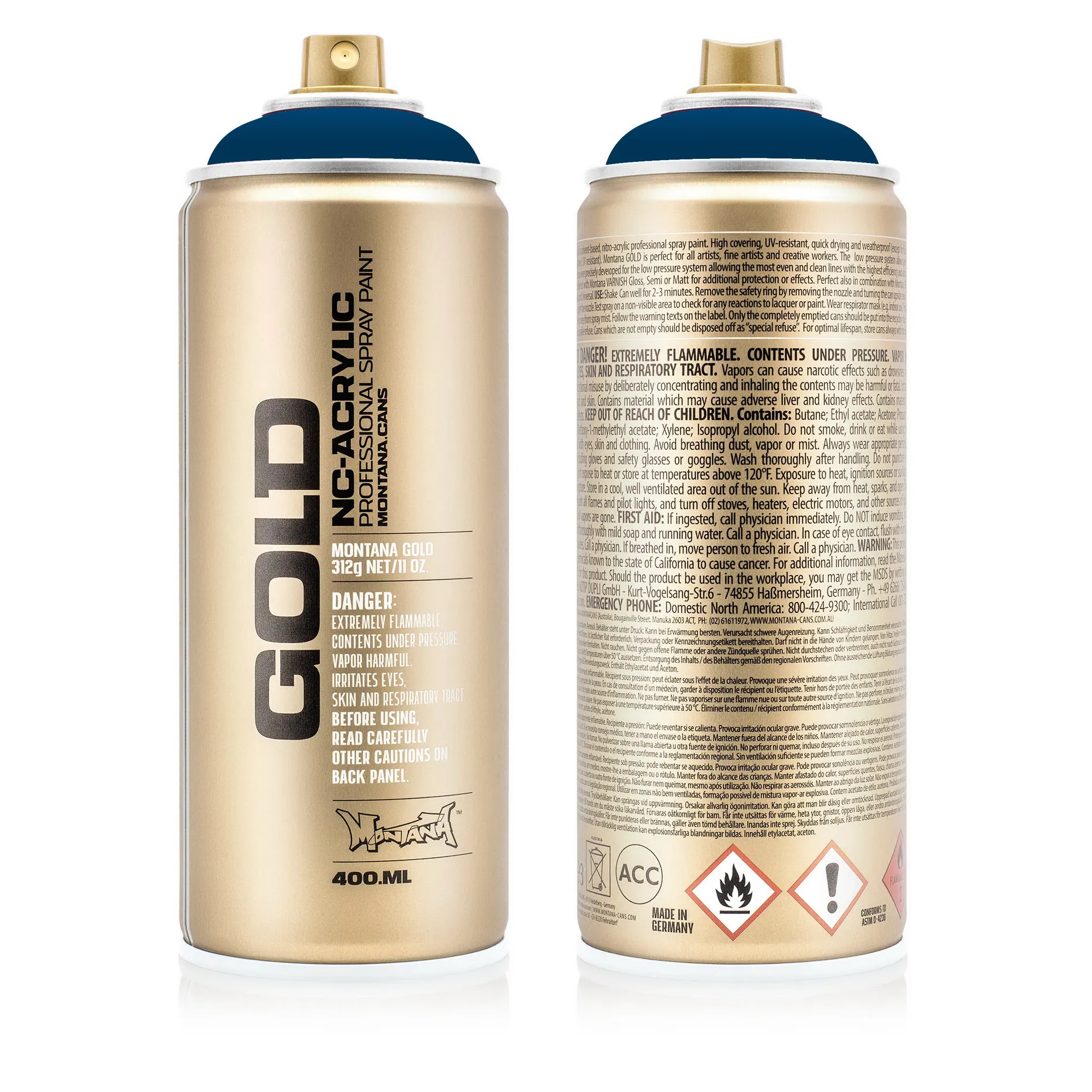 Краска GOLD темно-синяя MONTANA CANS G5085