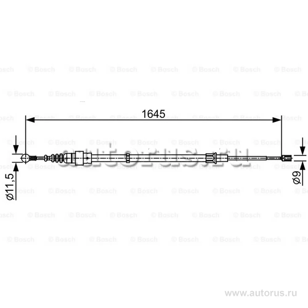 Трос ручника лп BOSCH 1987482451