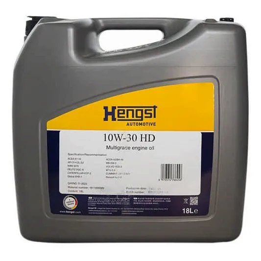 Масло моторное HENGST HD 10W-30 полусинтетическое 18 л 1611800000
