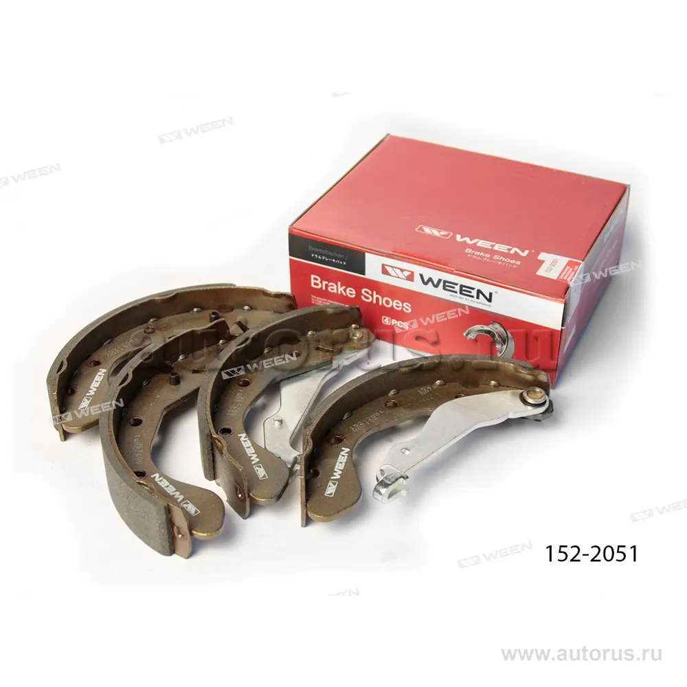 Тормозные колодки барабанные CHEVROLET Aveo (T200,T250,T255,T300), Spark (M300, WEEN 152-2051