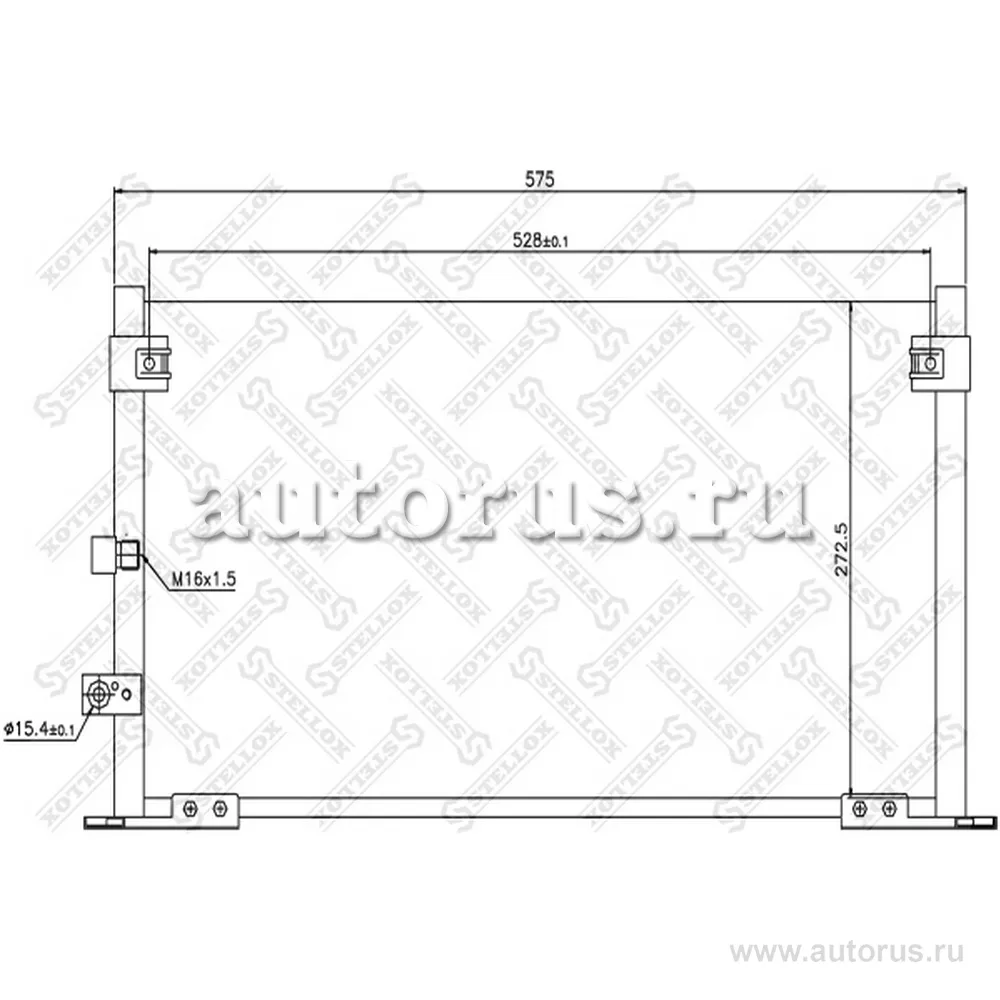 Радиатор конд. Toyota Hi-Lux all 97-01 STELLOX 1045155_SX