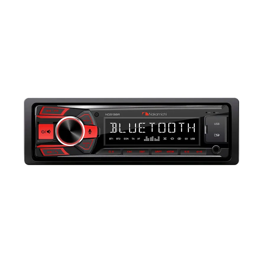 Автомагнитола Nakamichi NQ513BR 1 din , USB, AUX, ВТ, 4*50 Вт, красная подсветка NAKAMICHI NAK-NQ513BR