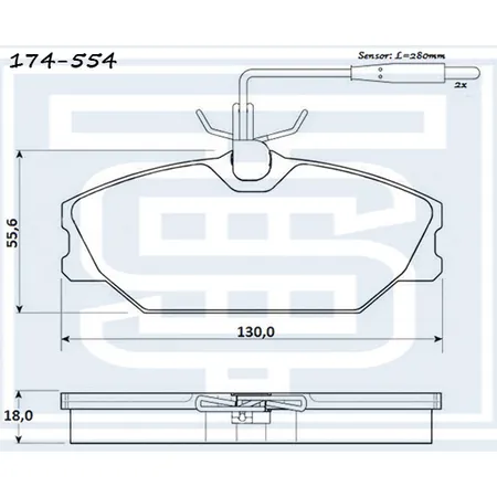 Колодки тормозные RENAULT LAGUNA передние STARKE 174-554