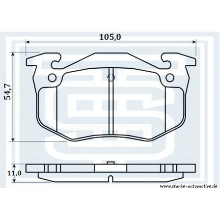 Колодки тормозные задние STARKE 174559