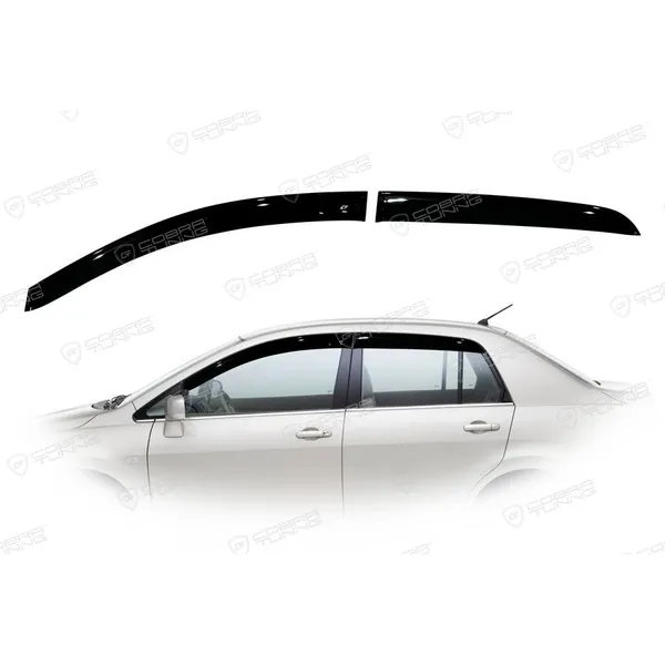 Дефлектора на окна Nissan Tiida Sd (C11) 2004EuroStandard деф.окон Cobra Tuning NE11604