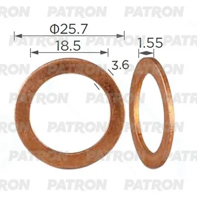 Шайба металлическая Прокладка сливной пробки переднего моста TOYOTA PATRON P37-3931