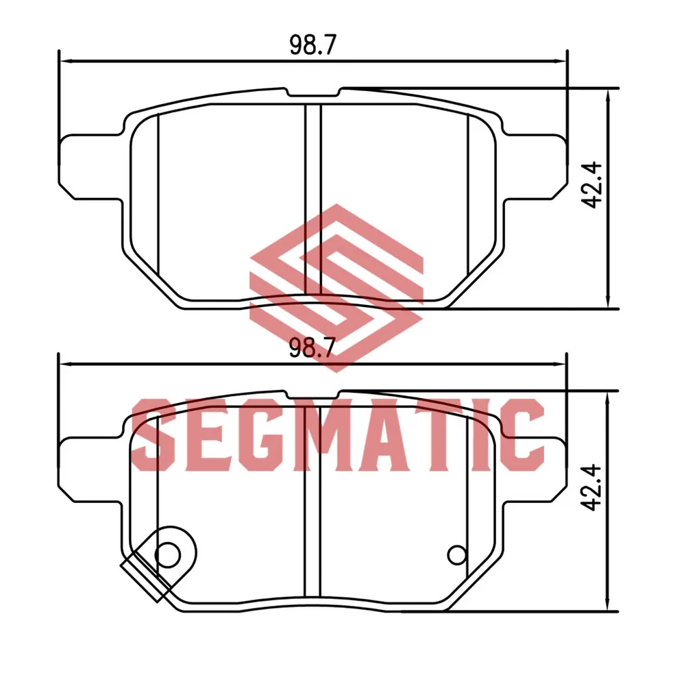 Колодка торм диск зад Toyota Corolla 1.6 2007-; Toyota Corolla 1.6 2007-2012; Toyota Auris 1.6 2007-2012 SEGMATIC SGBP2579