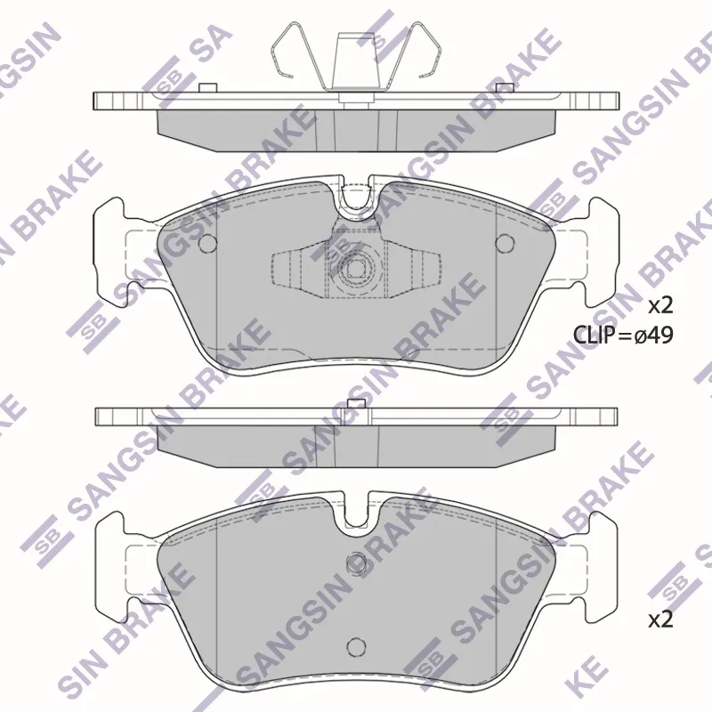 Колодки тормозные передние BMW E81/E87/E90 1.6-2.0 04- SP2160