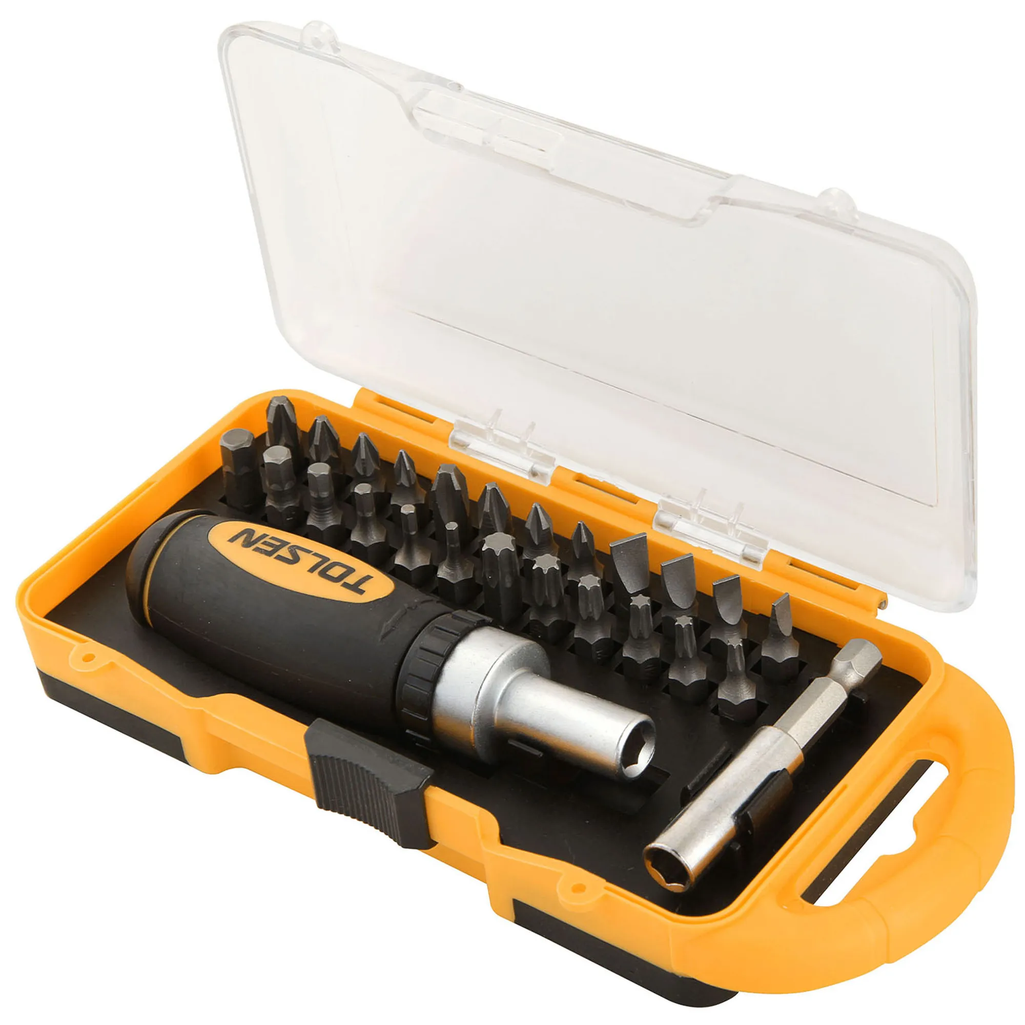 Набор вставок (бит) 1/4, PH, PZ, Hex, Torx, Slotted, 26 предметов TOLSEN TT20034
