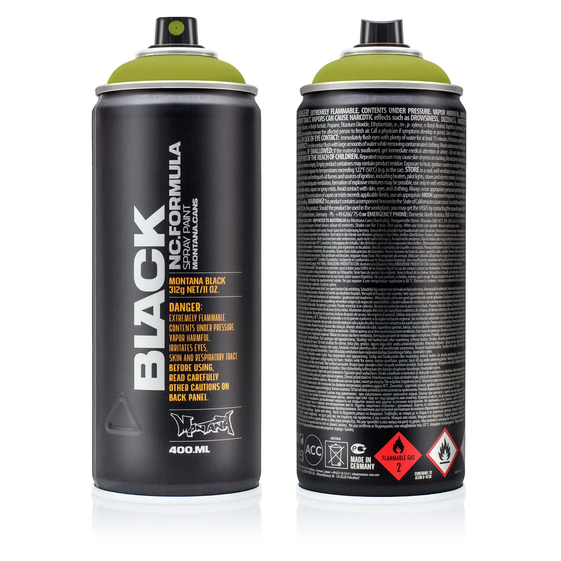 Краска BLACK инфра-зеленая MONTANA CANS IN6000 BLK
