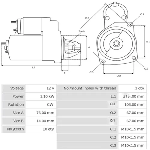 Стартер FORD FOCUS, FIESTA ZIKMAR Z28659R