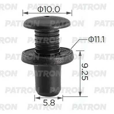 Клипса пластмассовая Клипса крепления декоративной накладки салона Tesl PATRON P37-3808