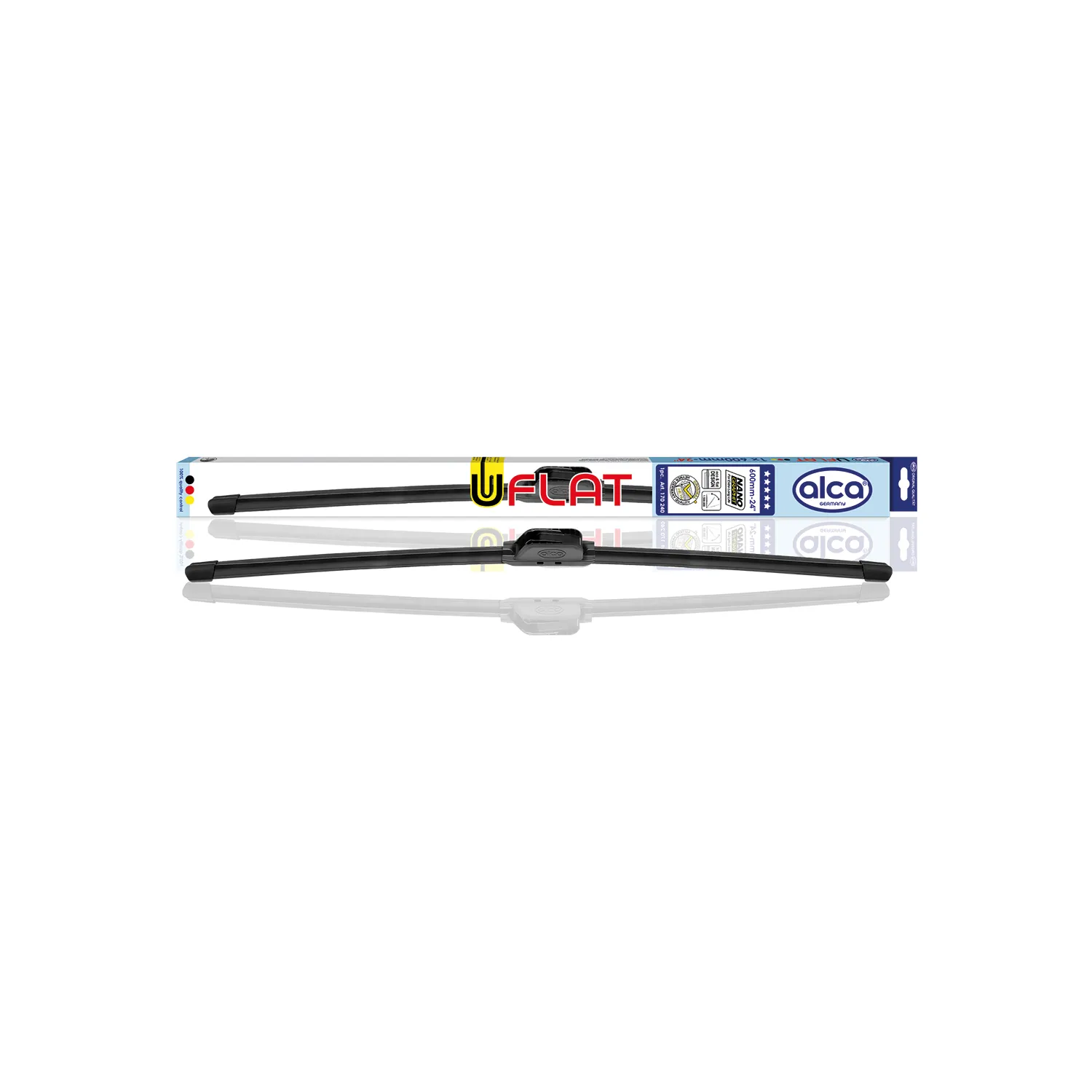 Щетка стеклоочистителя AL-170240 U-FLAT 600мм (24) бескаркасная 1 50 ALCA AL170240