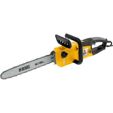 Пила цепная электрическая SE-220, 2,2 кВт, с продольным двигателем, 40 см, Denzel 95606