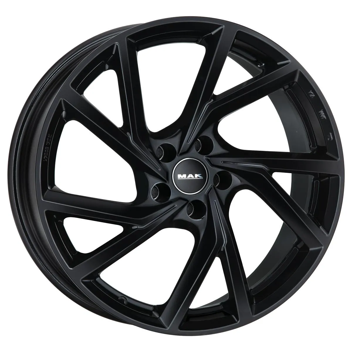 Диск литой R18 7.5J 5x112/57.1 ET50 MAK Kassel Gloss Black F7580KAGB50VW3X