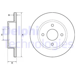 Диск тормозной FR (234х12) DELPHI BG2683