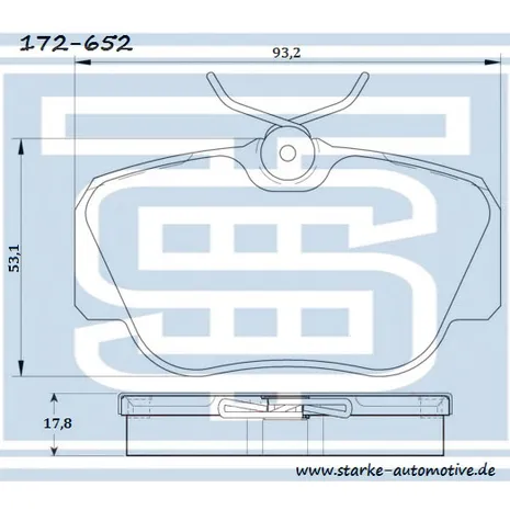 Колодки тормозные перед. MER W201 / BMW E30 / LANDROVER RANGE ROVER II STARKE 172-652