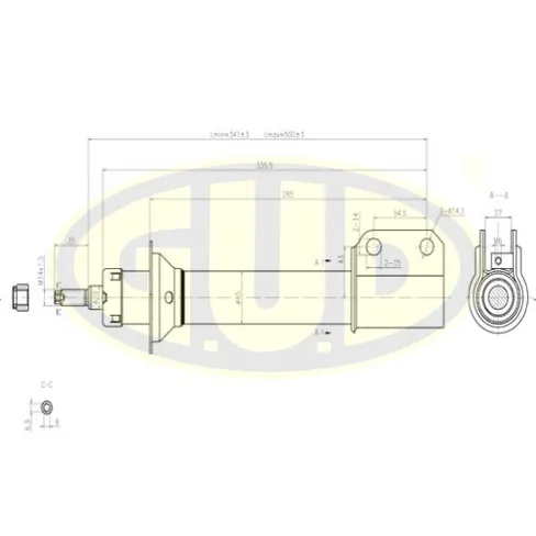 АМОРТИЗАТОР ПЕР МАСЛ RENAULT MEGANE I/SCENIC I 96- G.U.D GSA633827