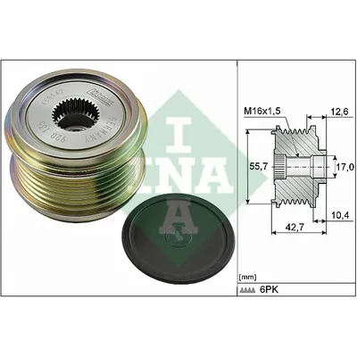 Шкив генератора INA 535027610